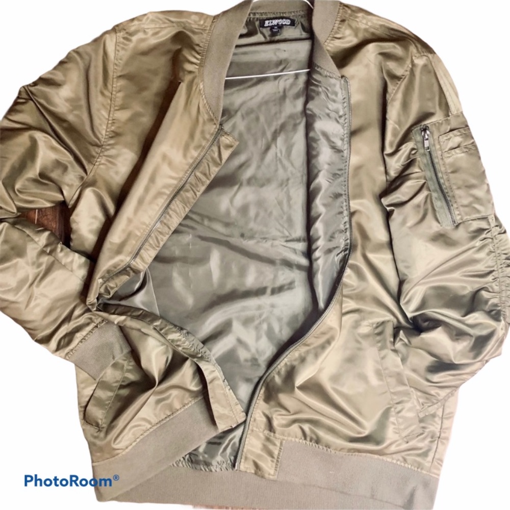ELWOOD Army Green Nylon Bomber Jacket XL skate